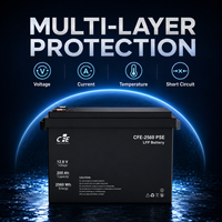 Batterie LiFePO4 LFP CFE-2560 PSE 12,8V 200Ah avec BMS IP65, 3000 cycles, pour onduleur Fronius, solaire, marine, et alimentation de secours solaire