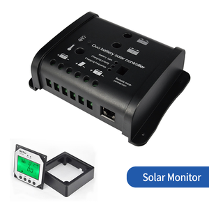 Contrôleur de charge solaire PWM double <span class=keywords><strong>batterie</strong></span> MJOO 20A 12V/24V à reconnaissance automatique pour <span class=keywords><strong>camping</strong></span>-<span class=keywords><strong>car</strong></span>, bateau, caravane, motorhome - Product Image 5