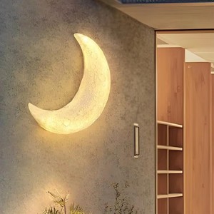 Décoration d'intérieur, lampe <span class=keywords><strong>demi</strong></span>-<span class=keywords><strong>lune</strong></span>, croissant de <span class=keywords><strong>lune</strong></span> moderne, <span class=keywords><strong>applique</strong></span> murale extérieure, éclairage créatif en résine, fond de <span class=keywords><strong>lune</strong></span>, <span class=keywords><strong>applique</strong></span> murale LED étanche - Product Image 3