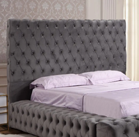 Lit de luxe avec plate-forme tuftée en diamant classique, cadre de lit pour ensemble de meubles de chambre à coucher, vente directe en usine