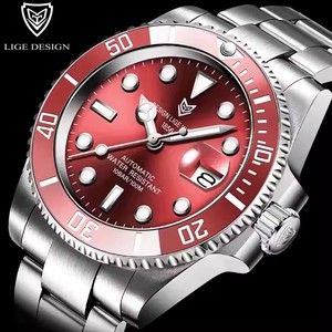 <span class=keywords><strong>LIGE</strong></span> 6801 relojes mecánicos automáticos regalo de moda hombres de acero inoxidable impermeable deporte de negocios para Hombre <span class=keywords><strong>Reloj</strong></span> de pulsera - Product Image 2