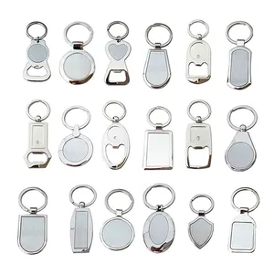Porte-clés personnalisable en métal, porte-clés à sublimation, ébauches