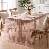 Housse de table pour fête prénuptiale, décoration de table pour mariage et anniversaire