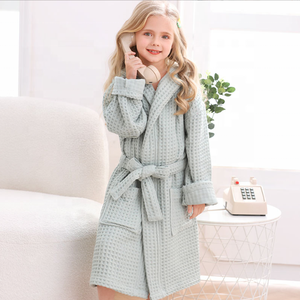 <span class=keywords><strong>Bata</strong></span> de Baño Infantil con Capucha 100% Algodón, <span class=keywords><strong>Bata</strong></span> de Doble Capa con Diseño de Panal para Bebé - Product Image 5