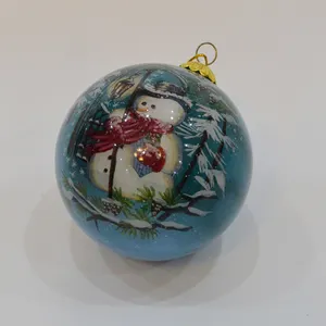 2024 Inside Painted Glass Christmas Ornament Ball