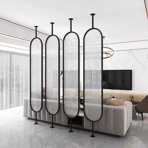Paravent en verre trempé |   Écran métallique rotatif |   Séparateur de pièce de <span class=keywords><strong>bureau</strong></span> moderne - Product Image 3
