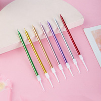 Hochwertige 6 teile/beutel bunte lange runde Rod Geburtstags kerze Hochzeit Geburtstags kerze Party Kuchen Dekoration Faden Kerze
