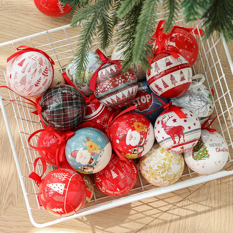 Nouveau design boules de noël en verre incassable fournitures en gros variété de couleurs boule de noël pour la décoration