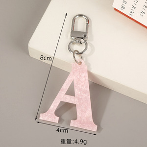 Mosquetón Simple de 26 letras <span class=keywords><strong>YOYI</strong></span> transfronterizo, llavero acrílico con letras en inglés, colgante para mochila, accesorio de moda - Product Image 6