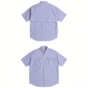 Camisa Deportiva para Hombre, Talla Grande, Manga Corta, Tejido Popelina de Alto Rendimiento, Certificación GOTS, Logotipo Personalizado, Etiqueta Privada Táctica - Product Image 3