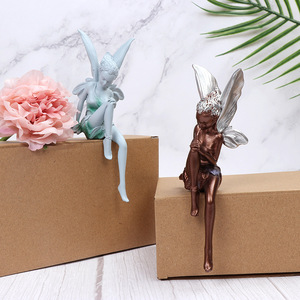 Flower Fairy Resin <b>Statue</b> White Coffee Color Artistic Home Decoration Garden Office Ornament - Product Image 3