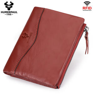 Rfid Portemonnee Lederen Biflod Korte Portemonnee Met Rits Muntentas Casual Geldzakken Mannen Blokkering Bescherming Anti-Diefstal Scan Man - Product Image 6