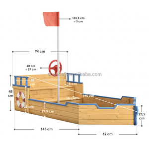 SHUNDA SDSB004 Grand <span class=keywords><strong>bac</strong></span> <span class=keywords><strong>à</strong></span> <span class=keywords><strong>sable</strong></span> en bois en forme de bateau pour enfants de 5 <span class=keywords><strong>à</strong></span> 14 ans et plus, unisexe, origine Fujian, jeu de jardin - Product Image 4