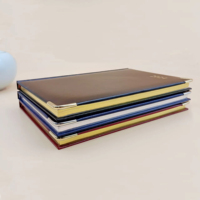Carnet en cuir avec logo personnalisé OEM, reliure cousue, pour fournitures de bureau et écriture scolaire