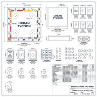 Juego de Mesa de Estrategia Empresarial Ecológico y Portátil Personalizado, Juego de Mesa de Simulación de Ciudad, Juego Educativo OEM ODM