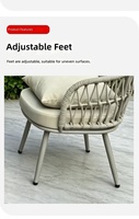 Ensembles de canapés d'extérieur style villa - Chaises longues en rotin - Design minimaliste avec accoudoirs - Approvisionnement direct usine pour jardins