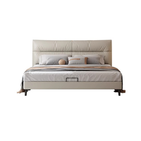 Lit double en bois personnalisé Queen Design de cadre de meuble de chambre à coucher minimaliste moderne de luxe pour la maison et l'hôtel
