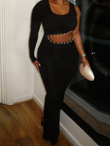 Best Selling Fashion Lady Women <b>Dress</b> Ropa De Mujer Niche Hollow Out Waist Design <b>Long</b> Ladies Slim <b>Dresses</b> <b>For</b> Daily <b>Party</b> Wear - Product Image 5