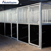 Écuries Mobiles d'Extérieur pour Chevaux, Façades de Boxes avec Toit et Portail