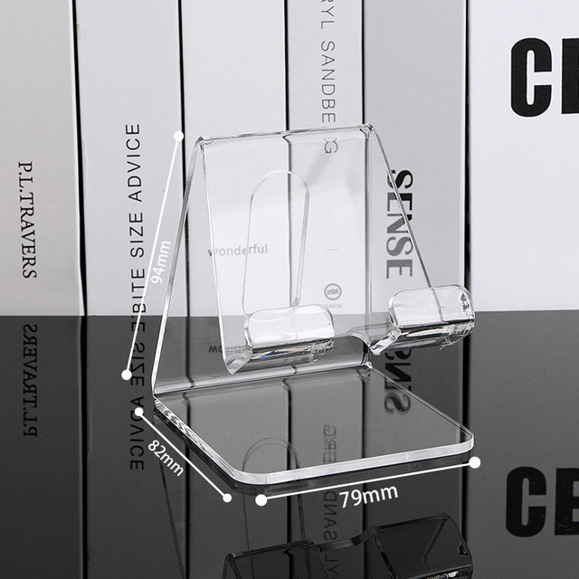 Hot Selling Thick Modern Clear Acrylic Cell Phone Stand Holder Modern Clear Acrylic Phone Stand Durable Display Holder