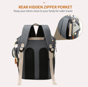 FULIYA Multifunktion aler Mama-Rucksack mit USB-<span class=keywords><strong>Baby</strong></span> tasche Aufbewahrung Reise windel Tragbare Mama-Tasche - Product Image 5