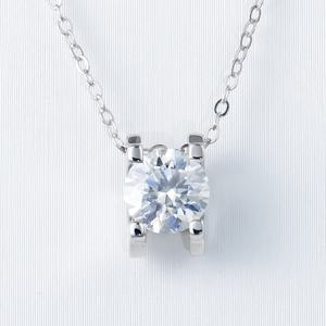 Joyería de Moissanita al por Mayor, Collar con Colgante de Plata de Ley 925, Collar con Colgante de Cadena Clásica para Mujer - Product Image 4