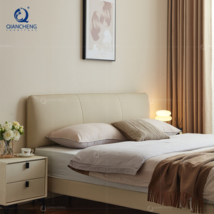 Современная мебель для спальни с кожаным платформенным каркасом для двуспальной кровати - Product Image 4
