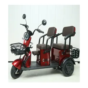 Youyuan Meilleure vente en Turquie Tuk Tuk 3 roues Cargo Scooter Tricycles électriques pour adulte CE 48V Tambour 4 4 roues 12 Tube ouvert