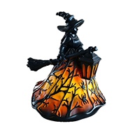 Nouvelle décoration d'Halloween pour sorcières, lampe de table en résine, style dessin animé, ornement de bureau