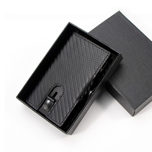 CASEKEY <b>RFID</b> <b>Blocking</b> Genuine Leather <b>Wallet</b> with Automatic Pop-Up Aluminum Lining Short Length - Product Image 6