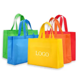 Customized Logo cheap non woven Shopping a4 size tote bag