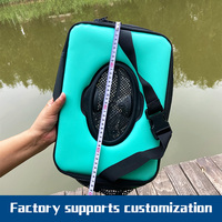 Panier de pêche flottant professionnel avec couvercle à ressort, filet de maintien pour leurres, grande flottabilité et corde de 5m