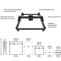 Kit mécanique Bulkman 3D à entraînement par courroie ACRO pour graveur laser CNC / dessin / écriture, pièces de machines à travailler le bois