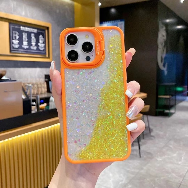 Liquid Glitter Ladies Design Sparkle Mobile Phone Case Accessories Back Cover for 12 13 14 15 16 17 Pro Max
