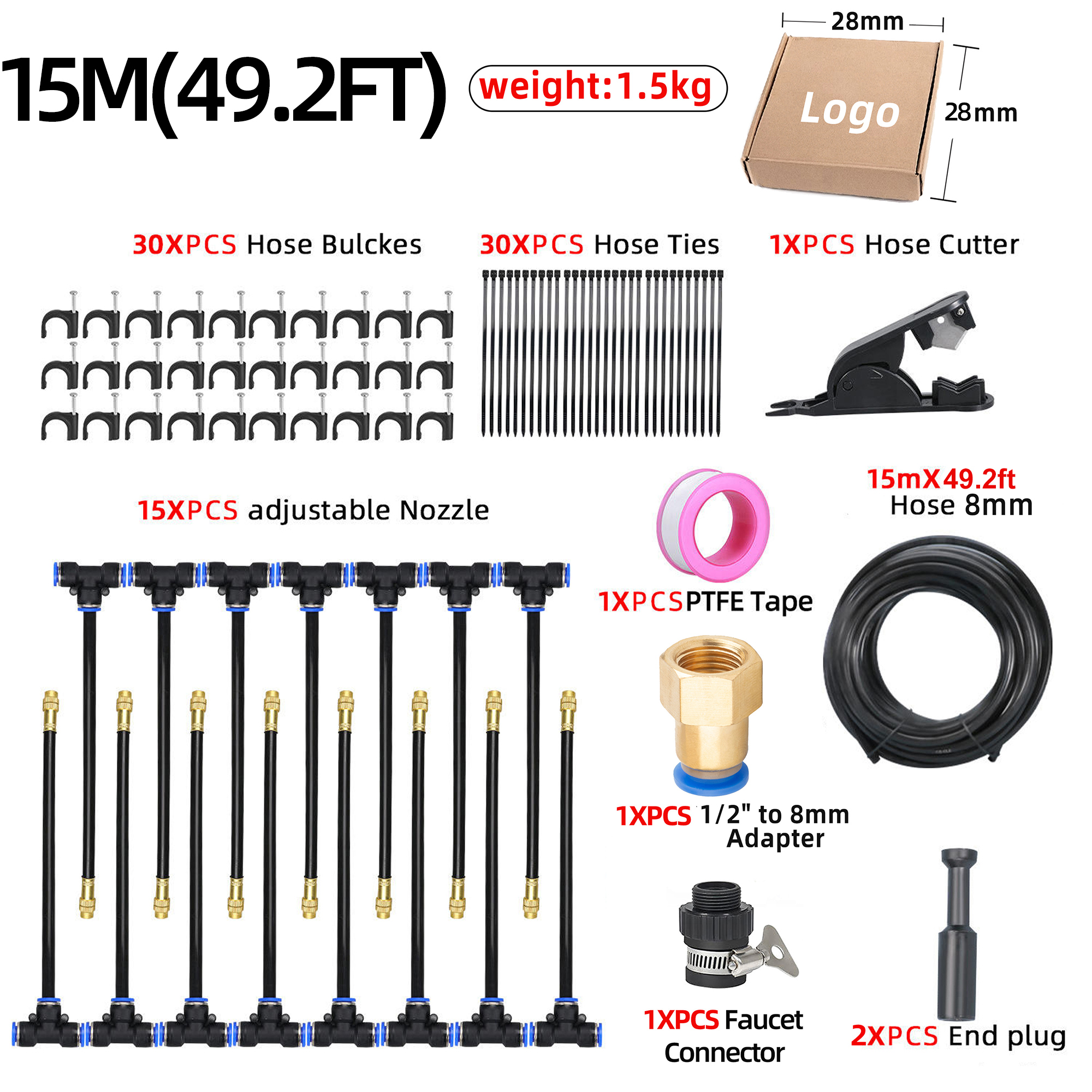 Black E3 Kit: 15(49.2ft)