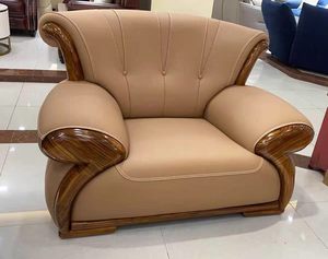 High-end Atmosphere Wujin Wood Layer Cowhide <b>Sofa</b> Leather Solid Wood Thick Leather <b>Sofa</b> for Villa And Living Room - Product Image 4