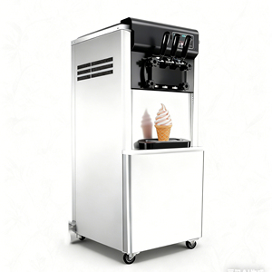 Máquina comercial de helado suave de acero inoxidable, tres sabores, control digital, para tienda, cafetería, restaurante, alta eficiencia, automática - Product Image 2