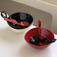 Ensemble de bols en céramique pour salade de fruits, dessert et yaourt, style américain, écologique, pour la maison
