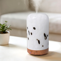 Diffuseur d'arômes électrique en verre, humidificateur d'air, lumière de nuit LED écologique, utilisation hôtelière et domestique, compatible français, 101-200 ml