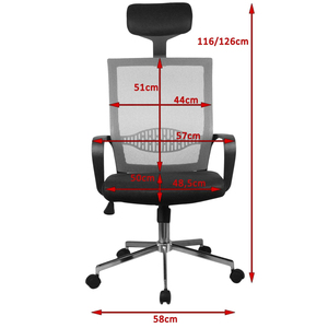 Silla Ejecutiva de Diseño Moderno Rojo, de Lujo, Respaldo Alto, Ergonómica, Completamente de Malla, para Oficina, Muebles Comerciales - Product Image 4
