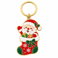 Gantungan Kunci Logam Enamel Bentuk Kustom Rumah Gingerbread Natal Rusa Kutub Logo Kustom Pesanan Grosir Personal