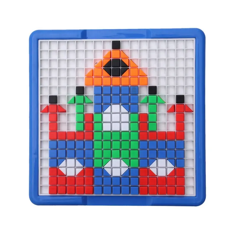 Neue gute Qualität für Kinder Intelligenz bunte Würfel Block Kunststoff Peg board Puzzle Spielzeug