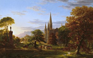 Handmade Thomas cole chuyến đi của cuộc sống quá trình của đế chế kiệt tác sơn chất lượng cao sơn dầu sinh sản - Product Image 4