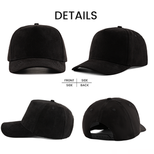OEM Cheap Custom 5 Panel Unisex <strong>Plain</strong> <strong>Baseball</strong> Hat Suede Fabric Adjustable Size Premium Structured Gorras <strong>Baseball</strong> <strong>Caps</strong> - Product Image 3