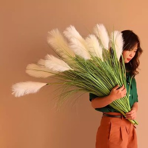 Artificial Reed Foxtail Grass Bunch 30cm-100cm Silk Flower High Simulation Indoor Decoration Nordic Style Prop - Product Image 2