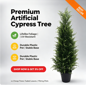 Árbol de Ciprés Artificial de Alta Calidad para Exteriores, Ecológico, Resistente a los Rayos UV, Plástico Ignífugo, Protector Solar, Decorativo para Hogar y Jardín - Product Image 6