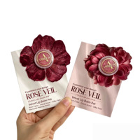 Kit d'essai de soins de la peau imprimé sur mesure, carte en papier fleuri avec mini-conteneur en plastique de 3g 5g pour crème, lotion, écran solaire