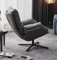 Fauteuil de salon moderne pivotant en cuir synthétique pour la maison
