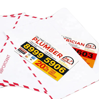 Cartes de visite magnétiques laminées personnalisées avec impression personnalisée, aimants de réfrigérateur imprimés sur mesure pour la publicité promotionnelle de la plomberie