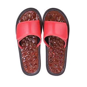 新发布2023 Sepatu Pijat Zapatos De Masaje自然玉石按摩凉鞋针灸按摩拖鞋